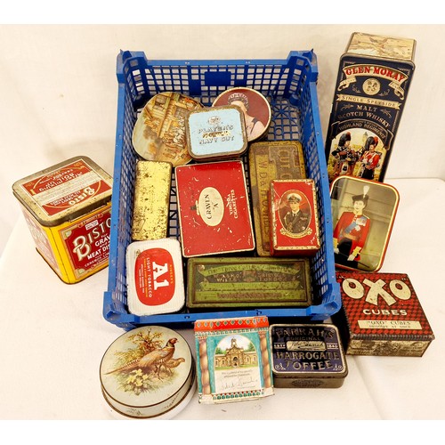 120 - Collection of vintage branded tins