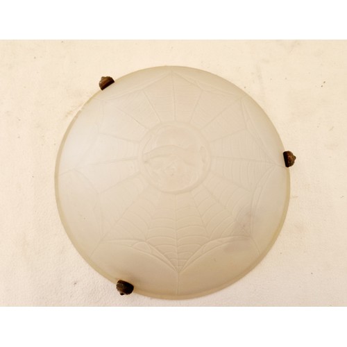 141 - Art Deco frosted glass ceiling shade