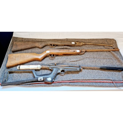 147 - Three vintage air rifles