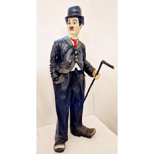 159 - Plaster Charlie Chaplin figure, approx. 4ft tall