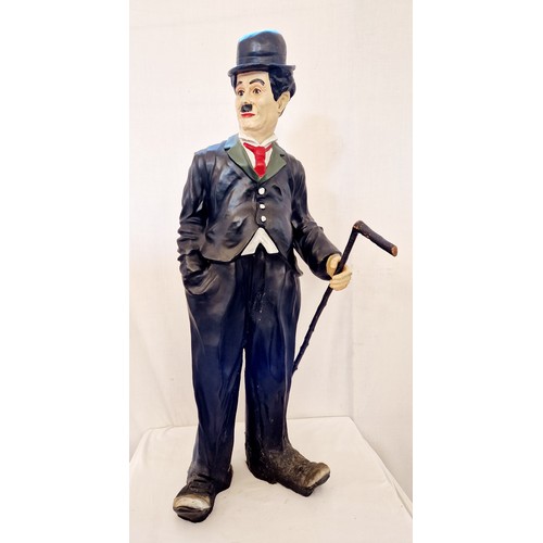 159 - Plaster Charlie Chaplin figure, approx. 4ft tall
