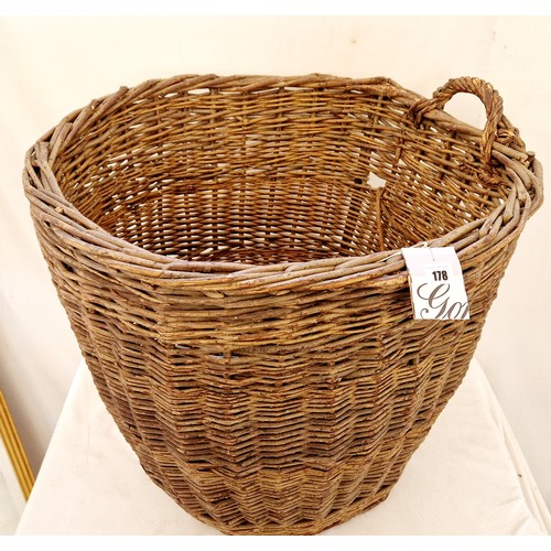 178 - Large wicker log basket