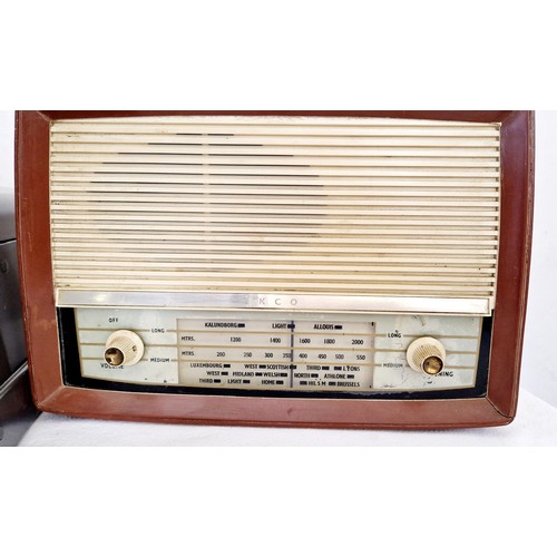 188 - Ekco vintage Bakelite cased radio and the reproduction vintage style record/cd player