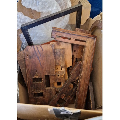 207 - Various longcase clock spares incl. painted dial with 8 day movement by J Wilkinson Alston