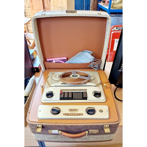212 - Dynatron Cordova portable reel to reel vintage tape recorder