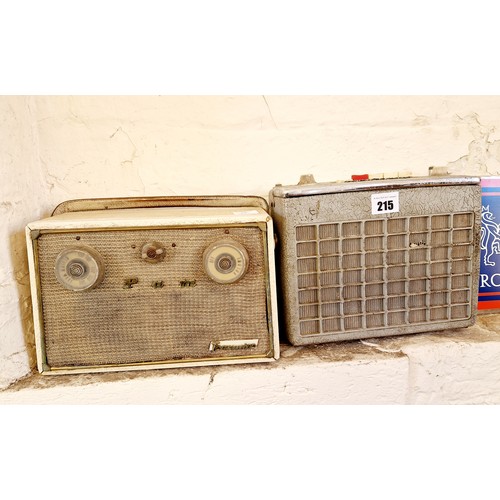 215 - Two vintage portable radios, Transarena and Pam