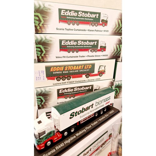 229 - 14 Boxed Eddie Stobart 1:76 scale lorries