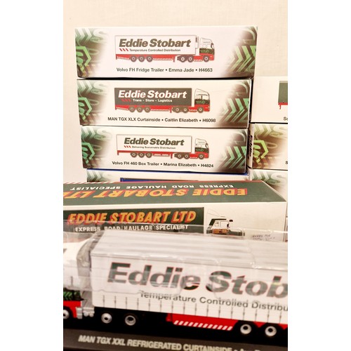 230 - 14 Boxed Eddie Stobart 1:76 scale lorries