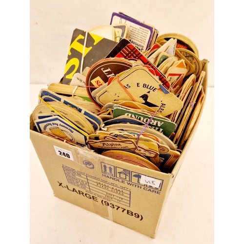 240 - Box of vintage beer mats