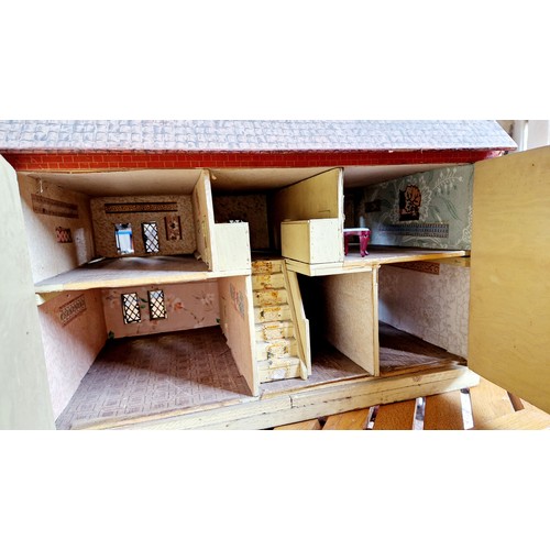 226 - Mid century wooden dolls house