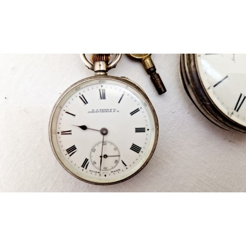 245 - Gents Chester silver cased pocket watch by James Hoddell, London and a ladies silver cased pocket wa... 