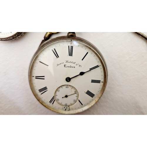 245 - Gents Chester silver cased pocket watch by James Hoddell, London and a ladies silver cased pocket wa... 