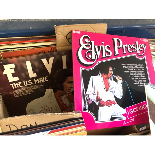 1 - 5 boxes of vinyl predominantly Country & Western, Elvis Presley etc, along with ephemera and photogr... 