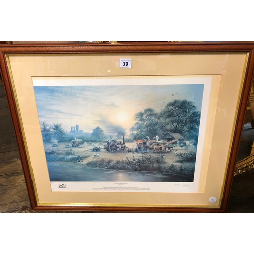 22 - David Waller Lincolnshire Harvest limited edition 196/250 signed in pencil on the mount