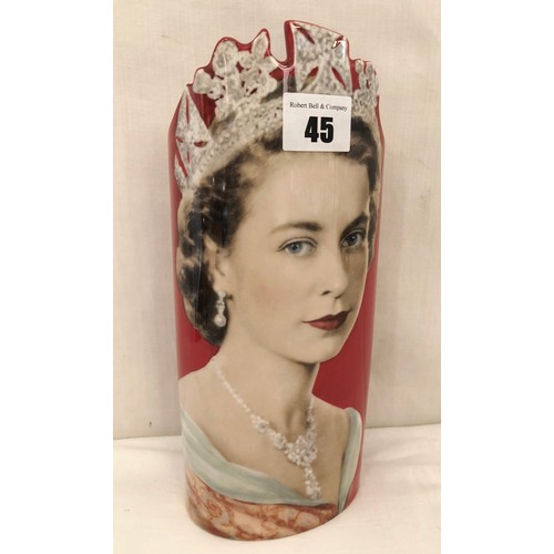 45 - Beswick Queen Elizabeth II portrait vase