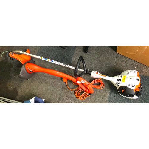 437 - Stihl FS40 petrol strimmer and Flymo mini trim