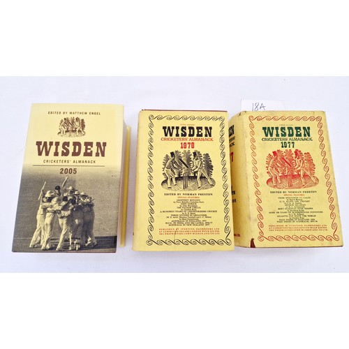 18A - Wisden Cricketers' Almanack, 3 volumes 1977, 1978, 2005