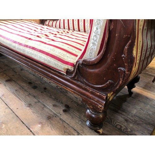 288 - Early 20th century mahogany framed chaise longue