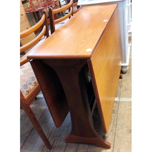 317 - Vintage teak rectangular gate leg dining table