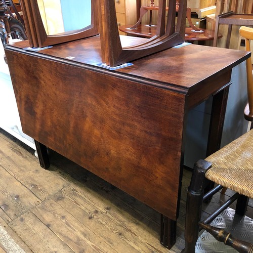 321 - Early 20th century mahogany rectangular gate leg dining table, single drop leaf