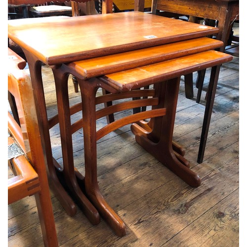 333 - Vintage teak nest of three tables