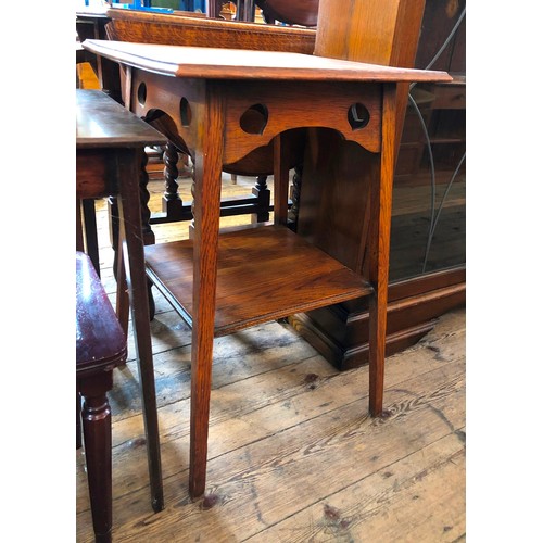 336 - Early 20th century oak two tier occasional table