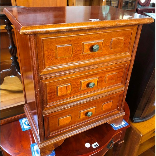 350 - Modern mahogany small chest of three drawers