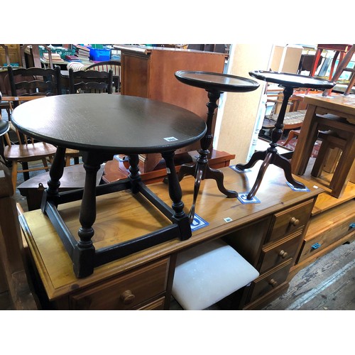 360 - Three various mahogany occasional tables