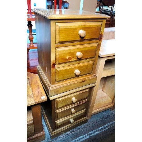 365 - Pair of modern bedside chests of three drawers