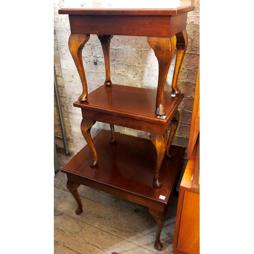 371 - Three various mahogany rectangular occasional tables on cabriole legs