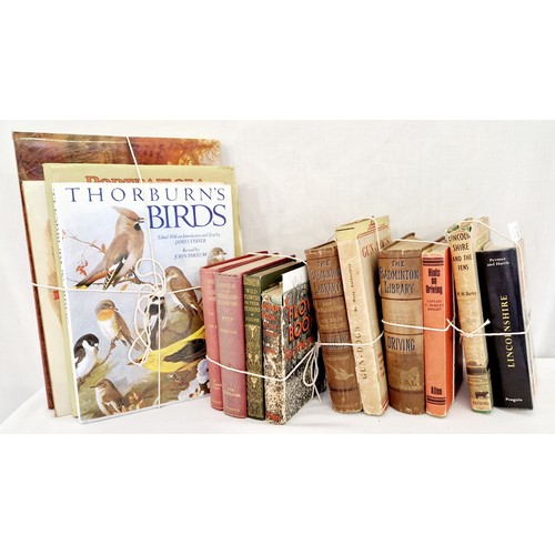 5 - Various hardback reference volumes incl. nature, shooting, birds, Pevsner's Lincolnshire etc.