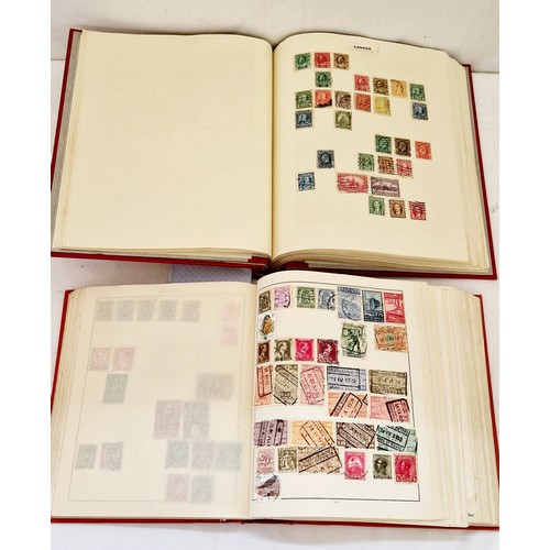 15 - Criterion & Simplex stamp albums with a collection of used world stamps