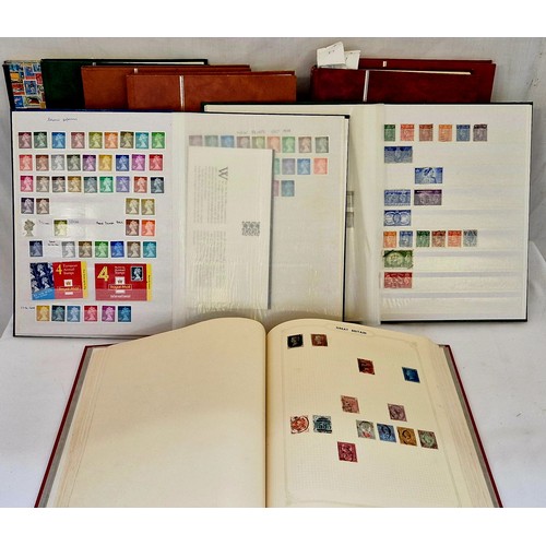 17 - A GB commemorative definitive mint and used collection of stamps in 11 stock books; a Simplex album ... 