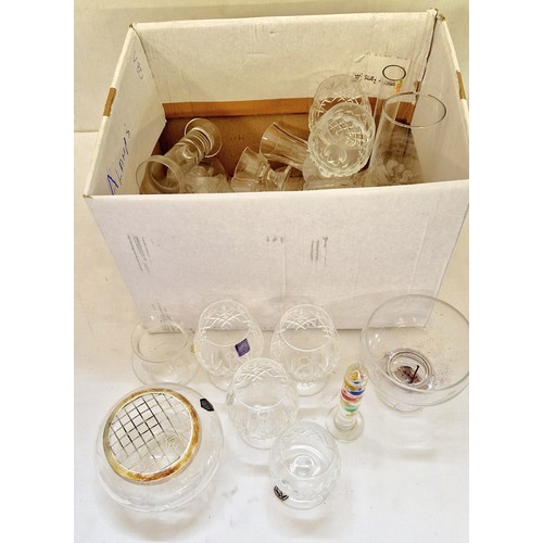 49 - Large qty of glassware incl. cut, balloon glasses, Swedish Orrefors glasses etc