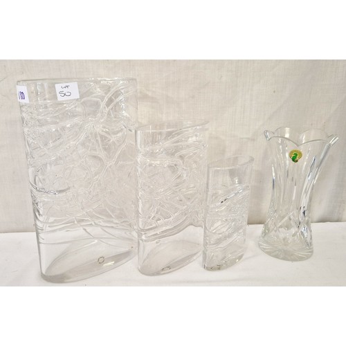 50 - 4 various vases and 2 bowls incl. Waterford Crystal