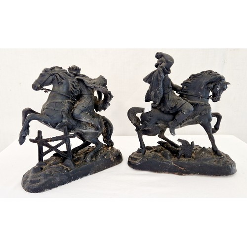 93 - 2 spelter Saracen figurines