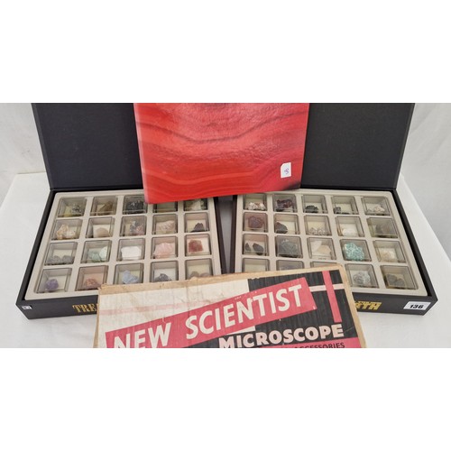 136 - Boxed New Scientist microscope and Treasures of the Earth rock samples