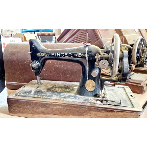 178 - Cased vintage Singer sewing machine