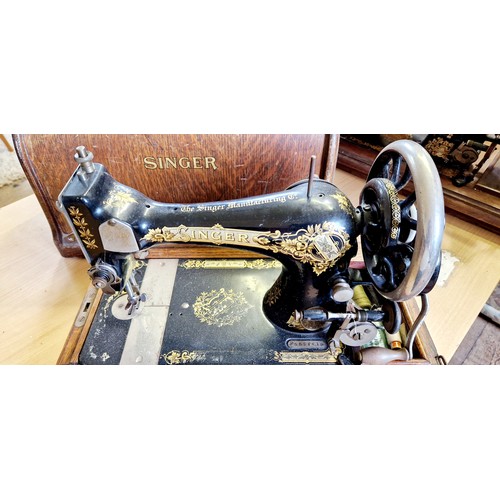 182 - Vintage cased Singer sewing machine