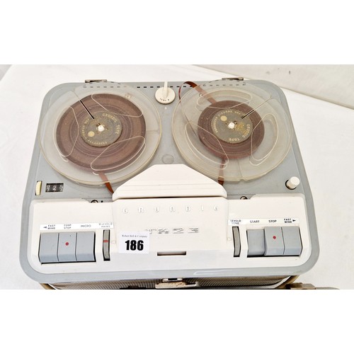 186 - Vintage Grundig reel to reel tape recorder