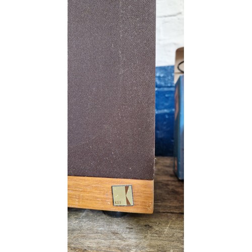 199 - Pair of boxed Kef Calinda teak cased floor standing hi-fi speakers, vintage Garrard hi-fi model 301 ... 