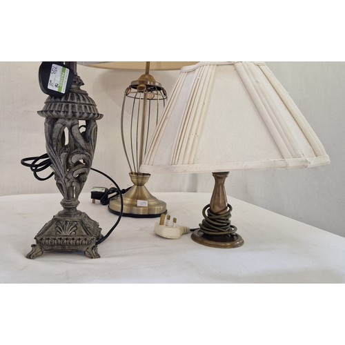 203 - 3 modern based table lamps