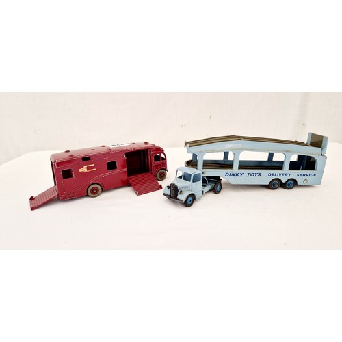 229 - Vintage Dinky Supertoys Express Horse Box, Pullmore Car Transporter (damaged bogey)