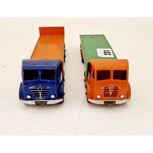 231 - Two vintage Dinky Supertoys, Foden flat bed lorries