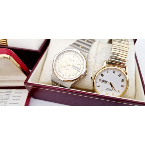 250 - Mixed lot incl. various GB pre decimal coinage, 5 gents and a ladies wristwatch incl. Rotary, Gucci ... 