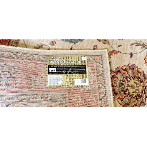 280 - Living Treasures patterned woollen rug, c. 250 x 165 cm