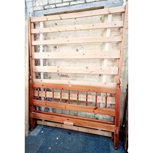 407 - Modern pine double bed frame