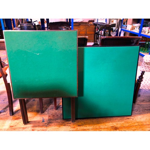 316 - Two folding baize topped card tables