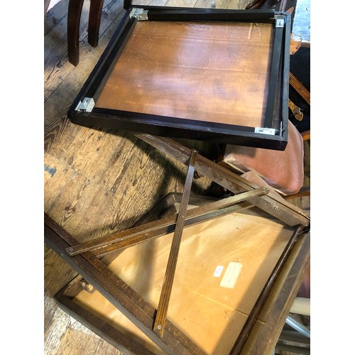 316 - Two folding baize topped card tables