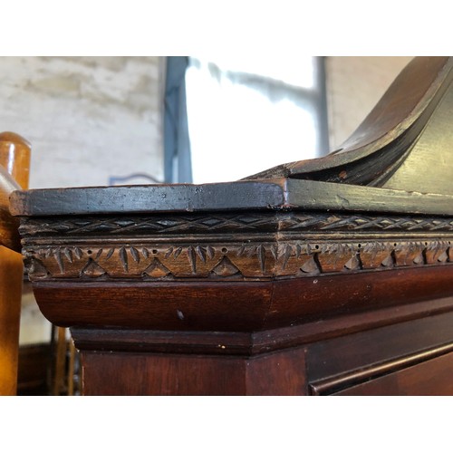 351 - Early 20th century mahogany wall mounted corner cupboard